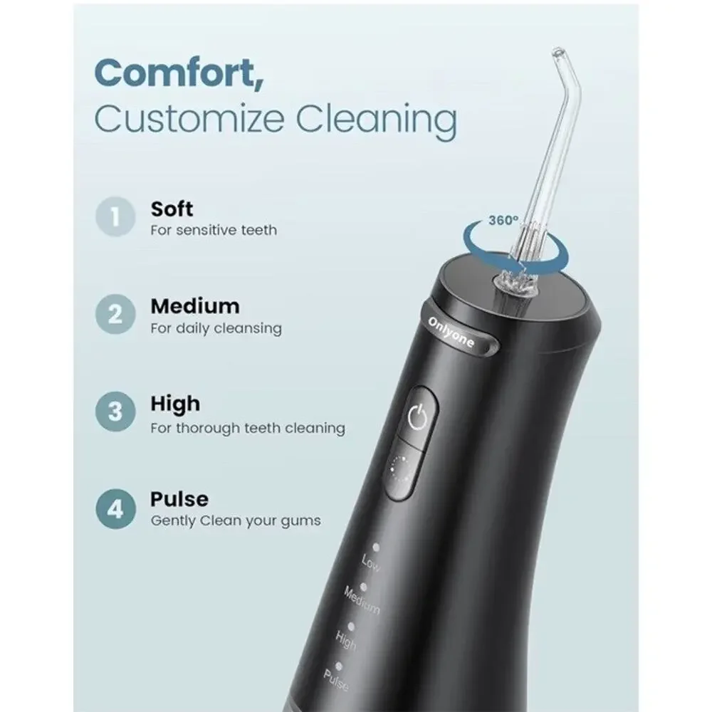 Onlyone‎ Water Dental Flosser Cordless Portable Rechargeable IPX7 Waterproof